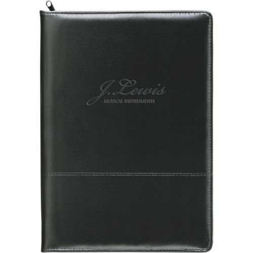 Script Zippered Padfolio
