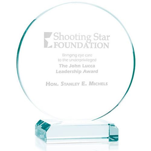 Jade Glass Large Round Award