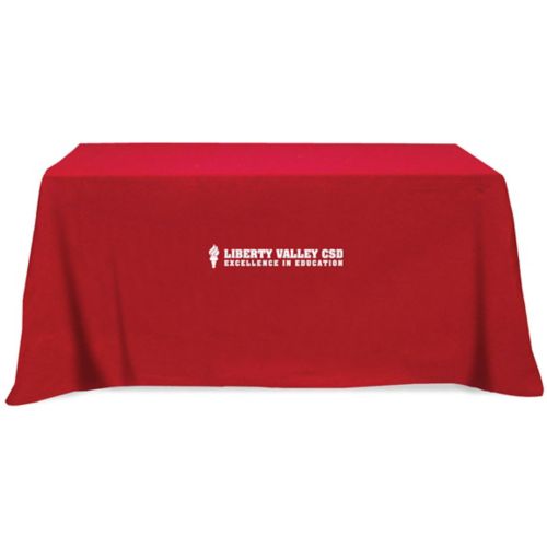 Polyester Flat 4 Sided Table Cover 6 Foot