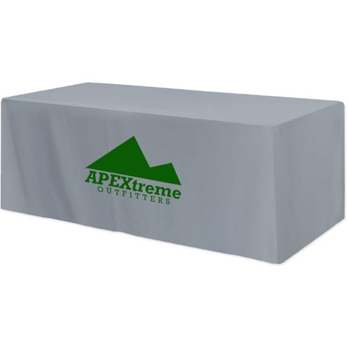 Fitted Table Cover 1 Color Imprint 8 Foot