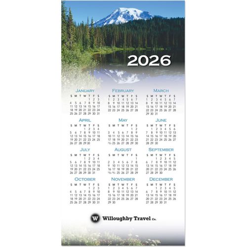 Scenic Mountains Tri-Fold Calendar Card