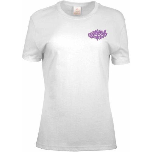 Screen Printed Ladies 100% Cotton White T-Shirt