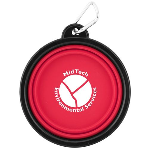 Collapsible Silicone PET Bowl With Carabiner