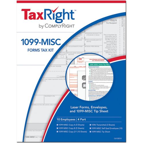 Taxright 1099-Misc 4 Part No Software 10 Recipient