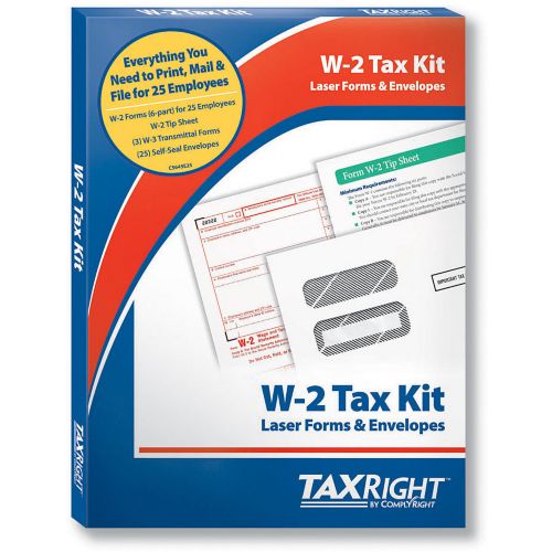 Taxright W-2 4-Part No Software 25 Employees