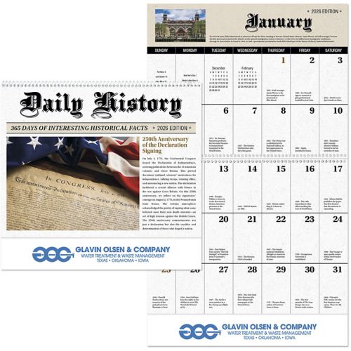 Daily History Spiral Wall Calendar