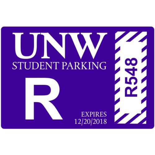 Parking Pass Window Sticker
