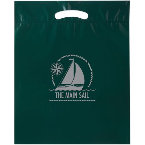 Die Cut Plastic Bag 9 x 13 Metallic Imprint
