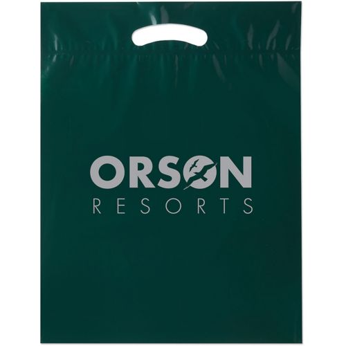 Die Cut Plastic Bag 15 x 19 x 3 Metallic Imrpint