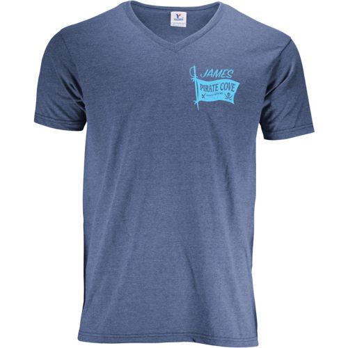 Mens 50/50 V-Neck T-Shirt Scrn Prt