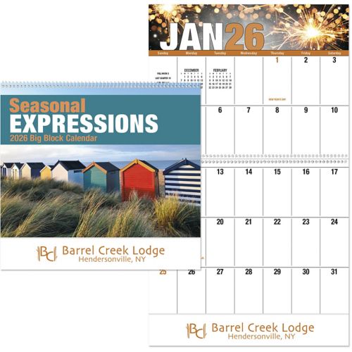 Seasonal Expressions Big Block Calendar Spiral
