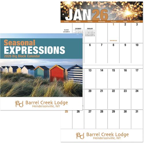 Seasonal Expressions Big Block Calendar Stapled