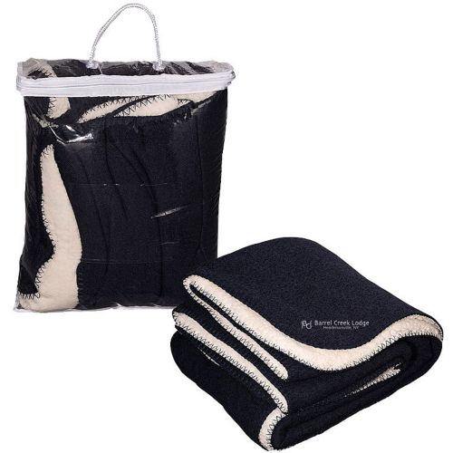 Thick Needle Sherpa Blanket Embroidered