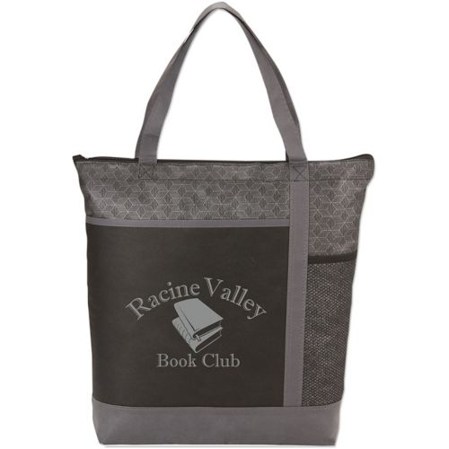 Chrome Non-Woven Zipper Convention Tote