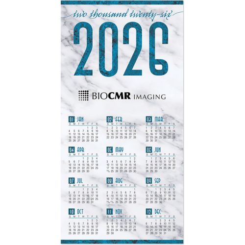 Blue Granite Tri-Fold Calendar Card