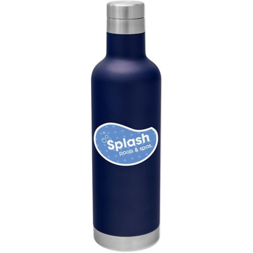 Full Color Coated h2go Noir Bottle 25 oz