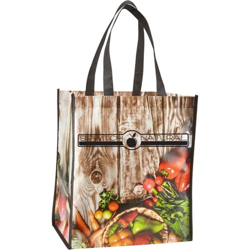Laminated Grocery Tote 14 x 12.5 x 9.25