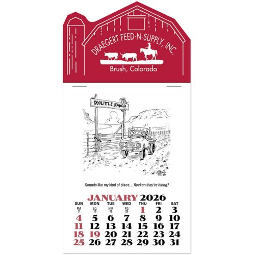 Press-N-Stick Cowboy Calendar 12 Month