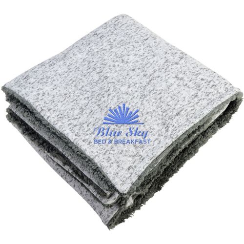 Sherpa Backed Heathered Blanket
