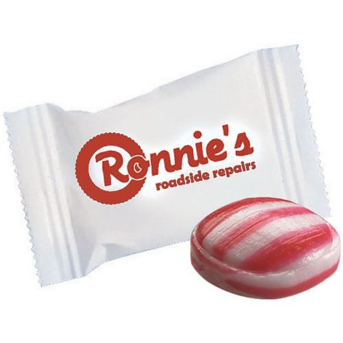 Striped Peppermint Custom Imprint Wrapper