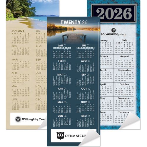 Full Color Magnetic Economy Calendar 3.5"X 8.5"