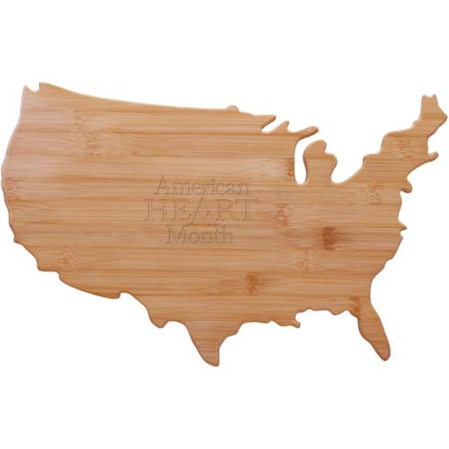 USA Shape Bamboo Cutting Board