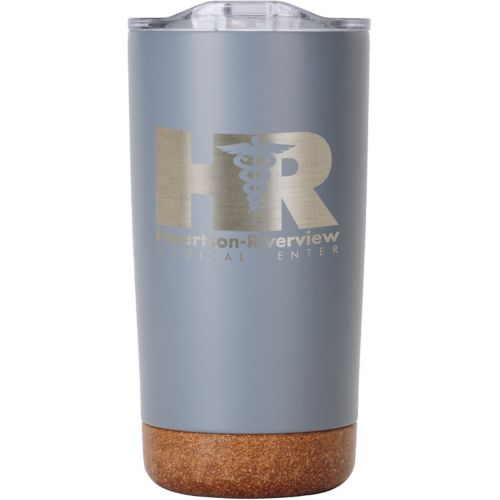 Gray Saratoga Cork Bottom Stainless Tumbler 18 oz