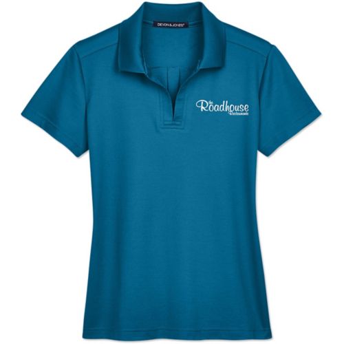 D & J Crownlux Performance Ladies Plaited Polo