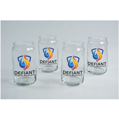 Full Colour Can Shape Glass Set Of 4