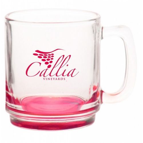 Full Colour Glass Coffee Mugs 9 oz