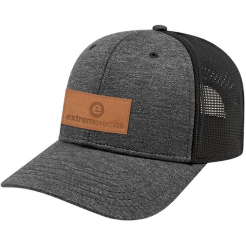 Polo Spandex Knitted Mesh Cap With Leather Patch