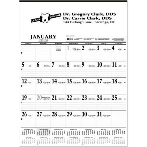 Large Contractor Wall Calendar