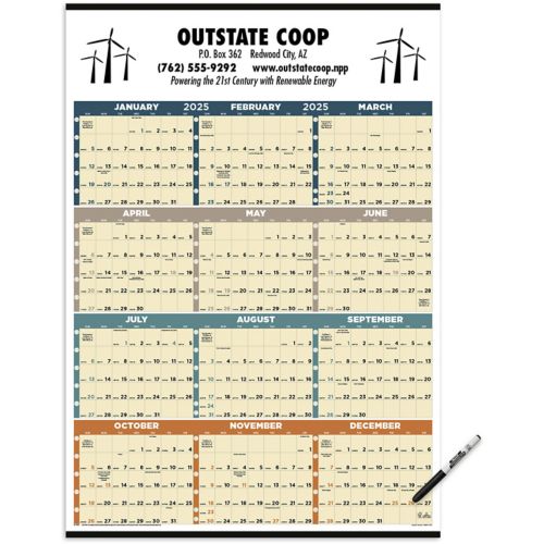 Time Management Span-A-Year Laminated W/Marker