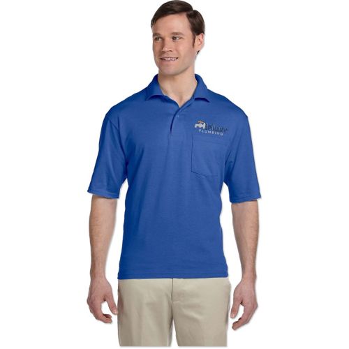 Jerzees Adult Spotshield Pocket Jersey Polo