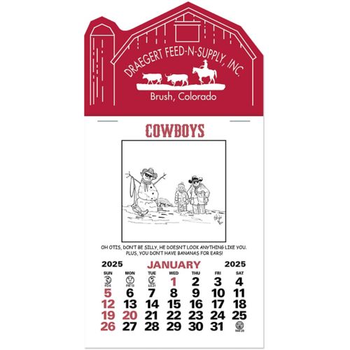 Press-N-Stick Cowboy Calendar 12 Month