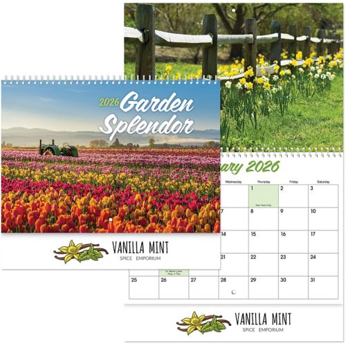 Full Colour Garden Splendor Wall Calendar Spiral