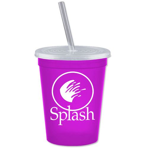 Stadium Cup 16 Oz. With Lid & Straw