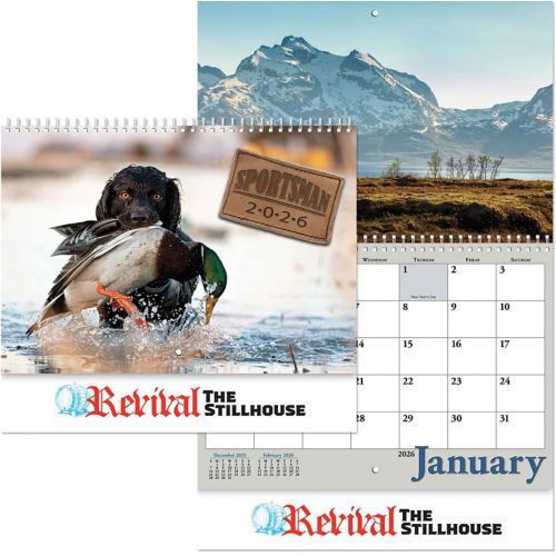 Full Colour Sportsman Spiral Wall Calendar