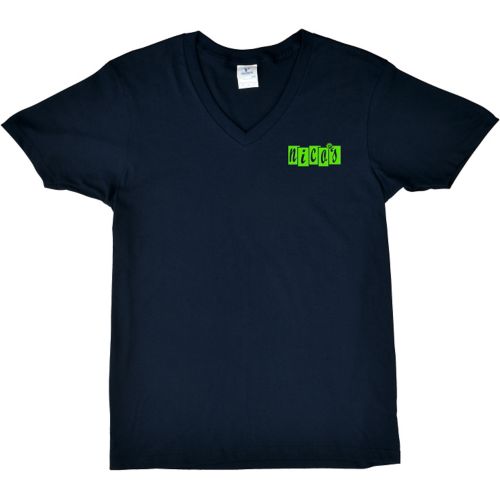 Embroidered Mens Cotton V-Neck T-Shirt