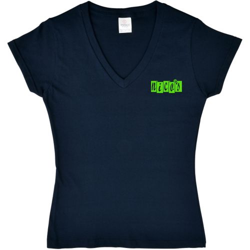 Embroidered Ladies V-Neck T-Shirt