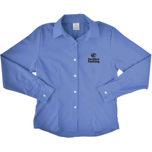 Embroidered Ladies Long Sleeve Dress Shirt