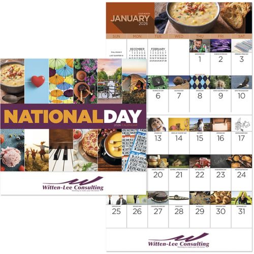 National Day Stapled Wall Calendar