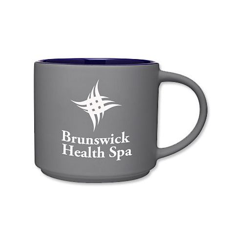 Monaco Grey Stoneware Mug 16 oz