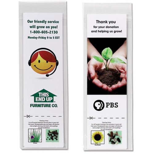 Full Colour Bookmark With Seeds