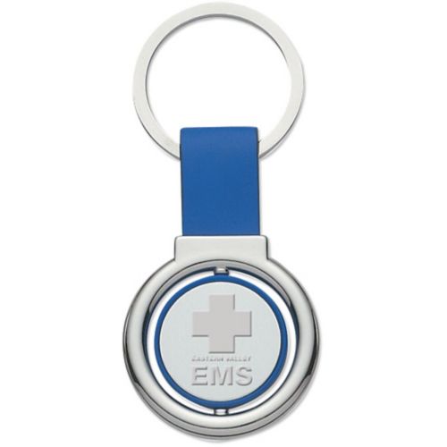 Circular Metal Spinner Key Tag