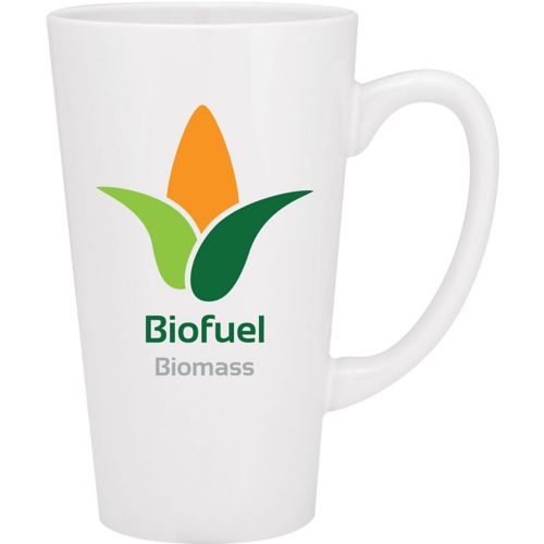 Full Colour White Tall Cafe Mug 16 oz