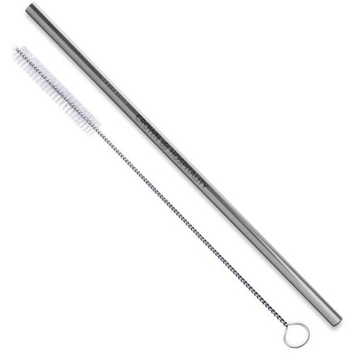 Silver Stainless Steel Straw
