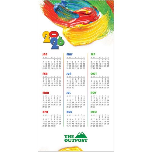 Colourful Creation Tri-Fold Calendar Card