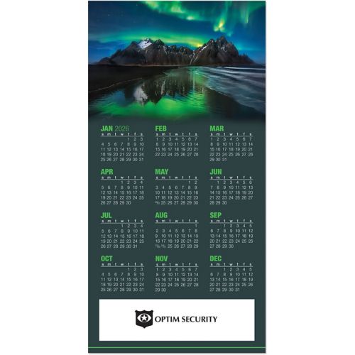 Northern Lights Tri-Fold Calendar Card