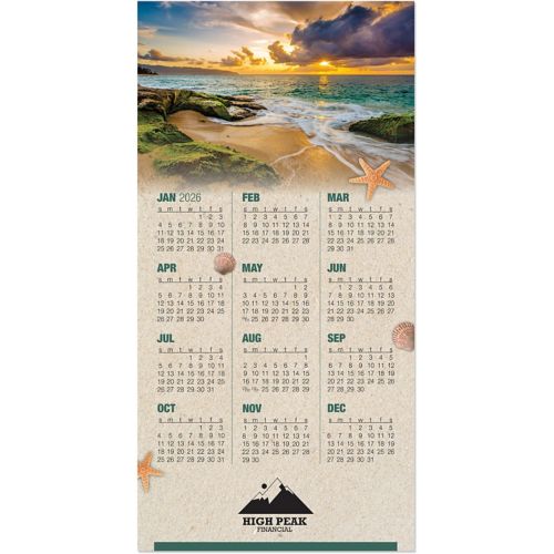 Ocean Sunset Tri-Fold Calendar Card